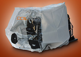 The CoilPod dust containment bag is said to be â€œan environmentally friendly solution for the indoor cleaning of self-contained condenser coil units in refrigerated or freezer display cases.â€