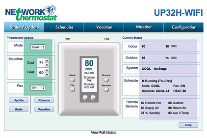 Network Thermostat: Humidity-Sensing Thermostats