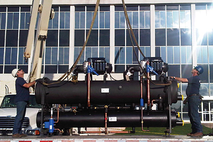 The General Services Administration installed a new variable-speed maglev chiller in the George Howard Jr. Federal Building and U.S. Courthouse in Pine Bluff, Arkansas. 