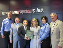 Tozour Energy Systems recently presented Liberty Property Trust with the Trane Energy Efficiency Leader Award