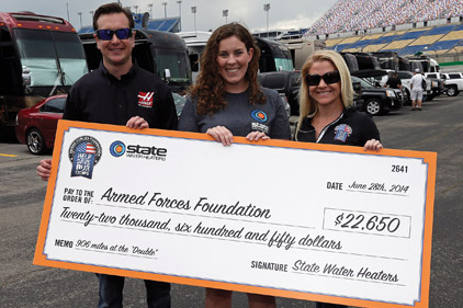 State Water Heater Donates to Armed Forces Foundation