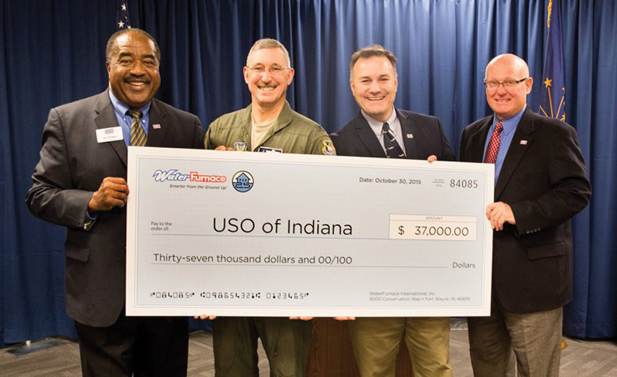WaterFurnace Donates $37,000 to USO of Indiana