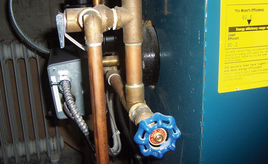 Before drawing off the boiler’s old water, pour a pint or so of oil on the surface of the water in the expansion tank, which is always to be found at the highest point in the system.