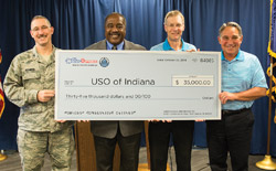 WaterFurnace Intl. Inc. donated $35,000 to the United Service Organization (USO) of Indiana, making the company the largest single contributor to the nonprofit military support organization.