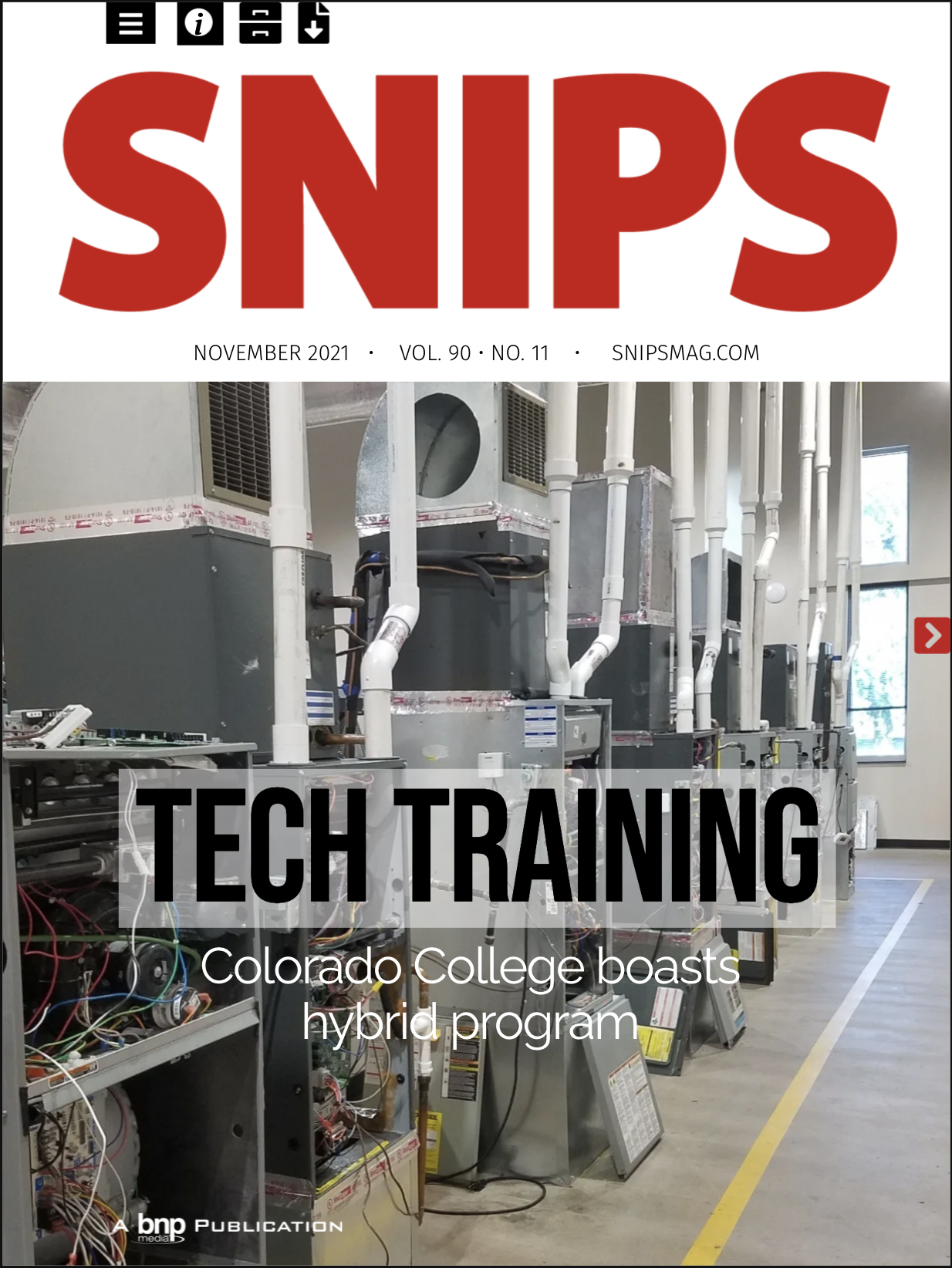 SNIPS NEWS November 2021 Cover