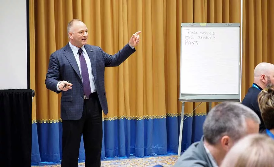 Erik Knaak, vice president and general manager of Isaac Heating & Air Conditioning in Rochester, New York, discussed workforce development. - The ACHR News