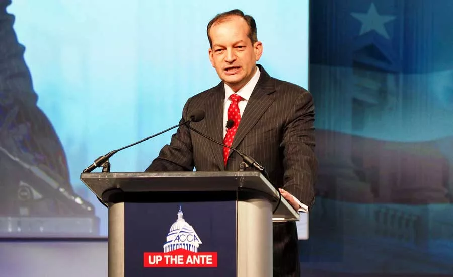 Secretary of Labor Alexander Acosta talked to ACCA attendees about the importance of apprenticeship programs. - The ACHR News