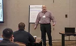 Matt Marsiglio of Flame Heating, Cooling, Plumbing, and Electrical in Warren, Michigan, teaches attendees. - The ACHR News