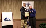 ACCA President and CEO Barton James presents 2019 Service Manager of the Year Craig Sabol