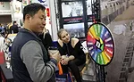 At the Gilsulate Int. Inc. booth, attendees could spin the wheel to win a prize. - The ACHR News