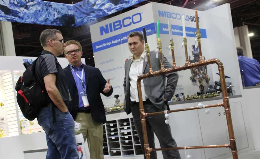 A game of ladder golf helped NIBCO show off their valves and visitors show off their skills. - The ACHR News