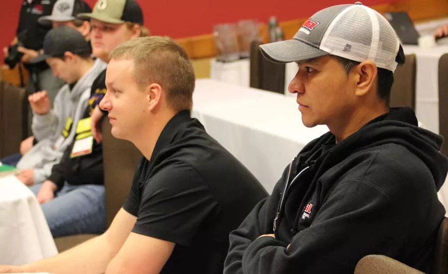 2019 Lennox VisionTECH Conference: HVAC techs sit in a classroom to attend a session. - The ACHR News