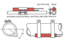 how an expansion valve sensor should be properly mounted