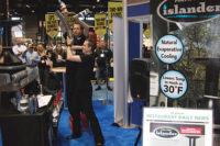 Juggling bar product, called flair bartending, was utilized to draw attendees at NRA to view the latest in spot cooling innovations from Port-A-Cool.