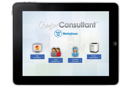 F-NORDYNE-ComfortConsultant-app-home-screen---Westinghouse