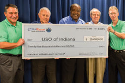 WaterFurnace donated $25,000 to the USO of Indiana, making it the largest contributor to the nonprofit military support organization.