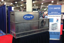Cool Water Technologies showcased the RTCH Series of evaporative cooling towers, available in sizes from 12-180 nominal tons, 36-540 gallons per minute (gpm).