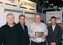 From left to right: Bret Riemenschneider, president, Midwest Mechanical Solutions; Dave Lucas, president, Seresco USA; Tom Bredesen, MMS founder; and Mark Muhlstein, MMS partner.