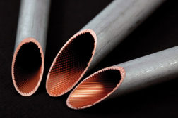 This photo shows tin-coated tubing (branded T-ProofÃ?Â®) developed as a means to address the issue of formicary corrosion. (Photo courtesy Luvata)