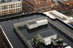 In order to keep rooftop units running like new, contractors and technicians agree that consistent preventive maintenance is a must. (Photo courtesy of Dan Sweet, Columbia Helicopters Inc.)