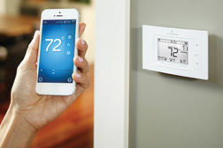 Wi-Fi-enabled thermostats allow homeowners to access and adjust their temperatures anywhere using a smartphone or tablet and take energy efficiency into their own hands. (Photo courtesy of White Rodgers)