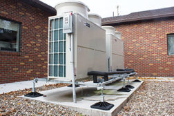 A 16-ton Mitsubishi heat recovery system was installed at the Torron Centre office building in State College, Pennsylvania, for Geisinger Health Systems medical billing department. 