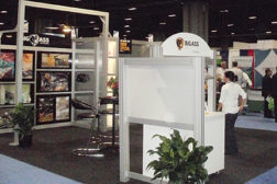 At the trade show accompanying the 2014 World Energy Engineering Congress, Big Ass Fans displayed one of its high-volume low-speed (HVLS) ceiling fans.