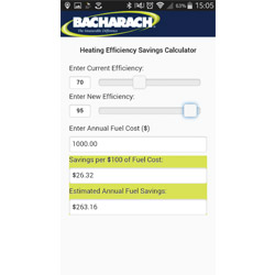 Heating Efficiency Savings Calculator