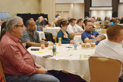 SGI Spring Expo attendees use clickers to answer general business questions during a general session.