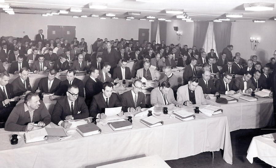 CENTENNIALS: A classroom of an I=B=R School in Boston, circa 1960. In the front at far right is I=B=R instructor Arthur Wales.