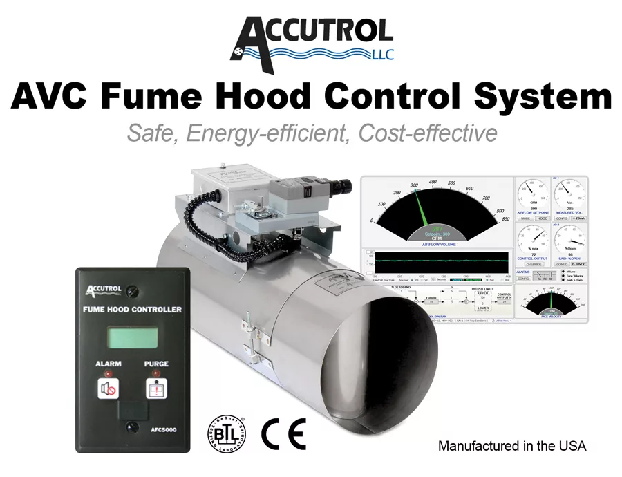 The Accutrol AVC Fume Hood Control System is designed for use in variable air volume (VAV) fume hoods.