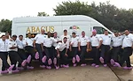 In October 2015, Abacus Plumbing & Air ConditioningÃ¢â¬â¢s technicians showed their support of Breast Cancer Awareness by wearing pink shoe covers.