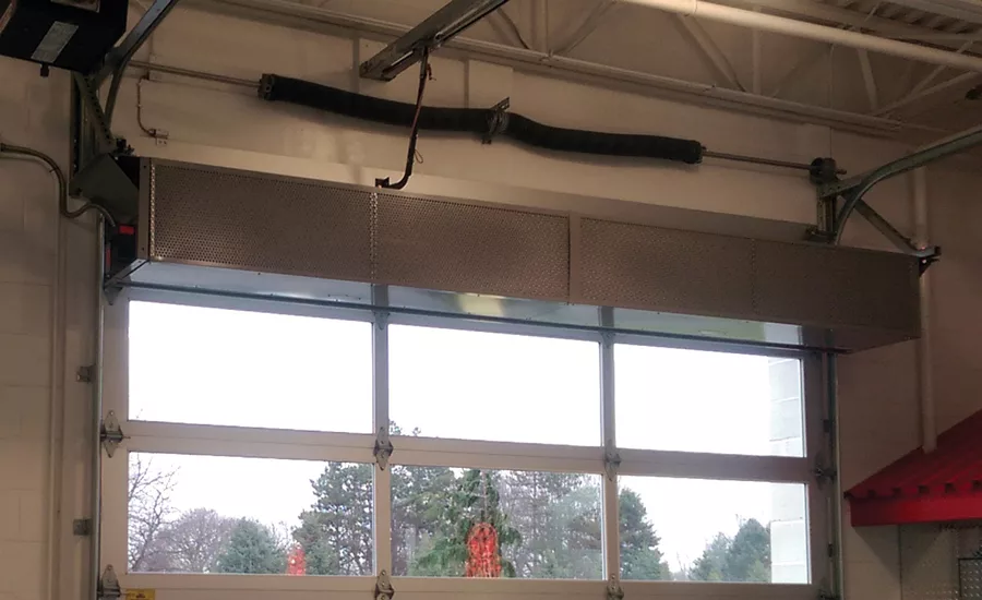 The newly installed Berner air curtains seal each of the seven 12-by-12-foot doorways with a controlled airstream to protect against outdoor air infiltration during hundreds of daily door cycles.