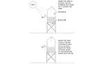 This illustration shows an above ground oil tank and how water accumulates in the tank over the years.
