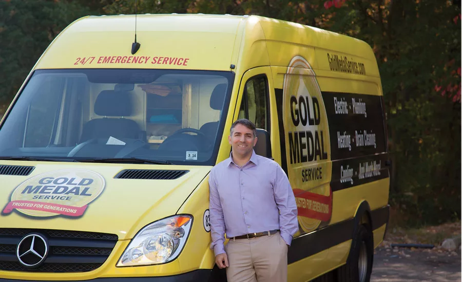 Mike Agugliaro, co-owner of Gold Medal Service, has helped create a company culture that promotes employee growth, quality work, and customer satisfaction.