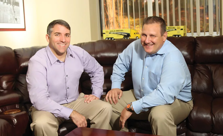 Agugliaro, left, and Robert Zadotti, right, co-founded Gold Medal Service in 1994. In 2014, the company cleared $22.37 million in sales.