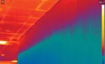 A look at the problem area through a thermal imager revealed that adding additional heat to the variable air volume (VAV) boxes did add more heating capacity to the space, but, in turn, increased the stratification of the space.