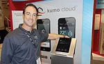 Mike Smith, senior marketing manager, residential, Mitsubishi Electric U.S. Cooling & Heating, shows off the kumo cloud home control system.