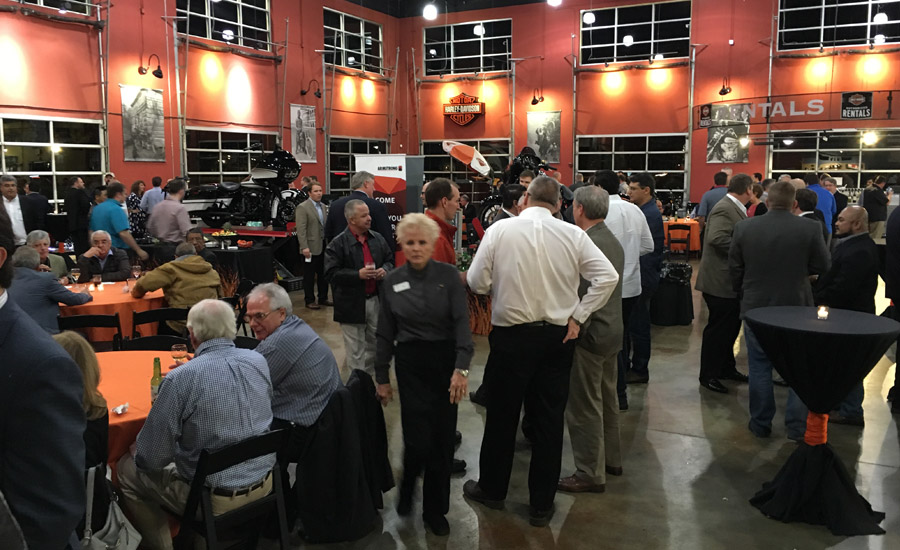 reps and guests at the historic Harley-Davidson factory in Orlando