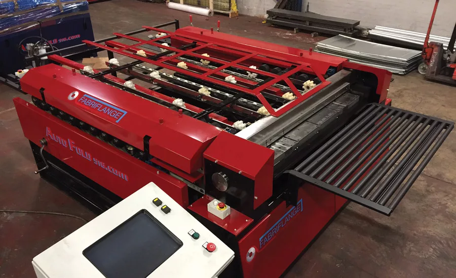 Advance Cutting Systems featured its new Autofold Fabri-Flange TDF/C System at the AHR Expo in Orlando.