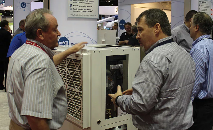 Bosch upgraded its SM Series two-stage packaged geothermal water-source heat pump.
