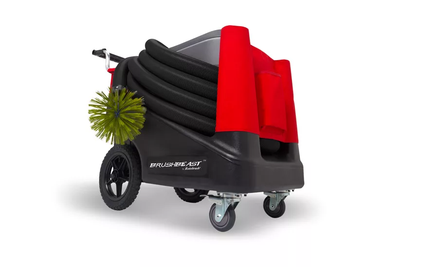 The BrushBeast is used for attics and crawl spaces. Its compact design allows it to be easily maneuvered and handle tackle buildup.