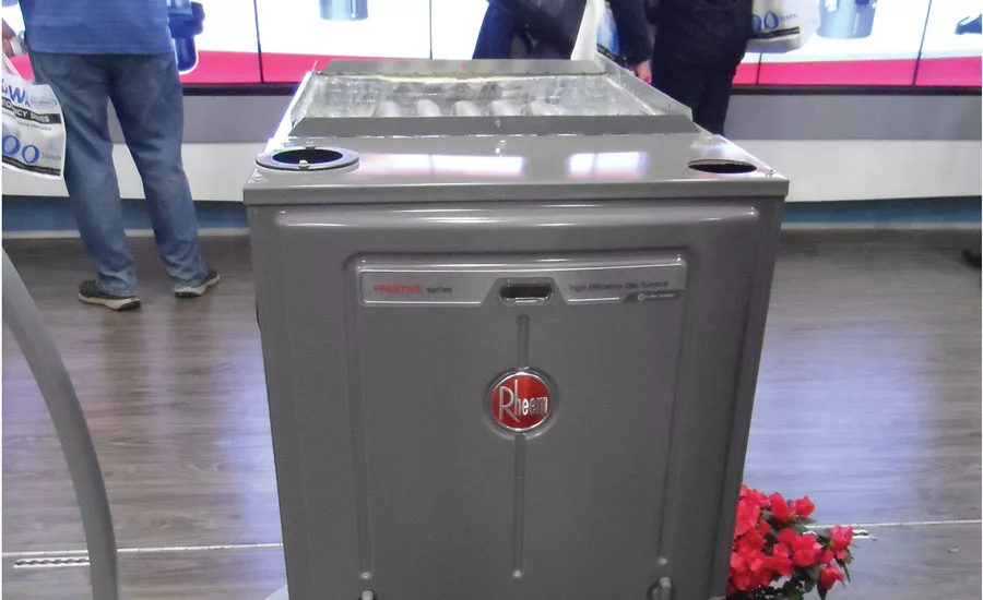 Rheem’s modulating gas furnace features 97 percent AFUE efficiency and a variable-speed electronically commutated motor (ECM).