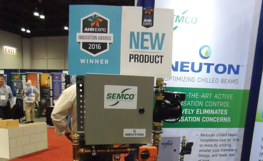 Semco’s chilled beam module eliminates the expense of a separate chiller, boiler, and secondary water distribution system associated with conventional chilled beam HVAC designs.