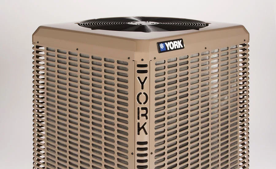 Johnson Controls Inc. showcased its new heat pump, which features reliable operation with robust compressor technology.