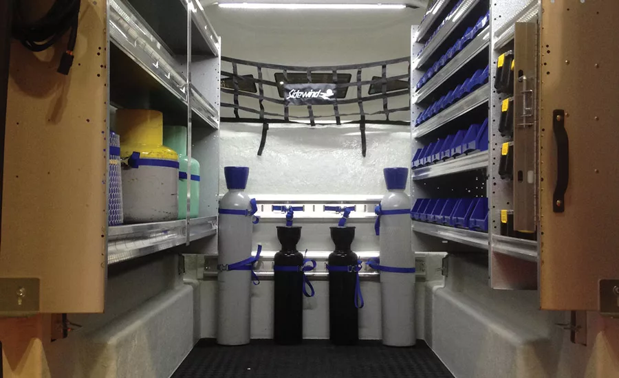 These truck toppers feature unibody construction, are designed for tradesmen, and can fit onto any standard 8-foot truck bed. PHOTO COURTESY OF SPACEKAP