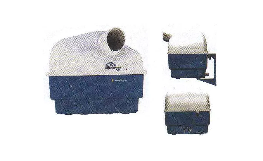 This system uses a slinger ring and blower to atomize water and push it into the hot air furnace plenum
