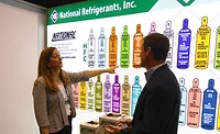 SAFER RECOVERY Maureen Beatty (left), executive vice president, National Refrigerants Inc., shares that the industry is looking into ways to make recovery of flammable refrigerants safer