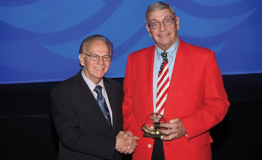 Butch Welsch (right), owner of Welsch Heating & Cooling in St. Louis, was recently honored as ACCA’s 2016 Residential Contractor of the Year.