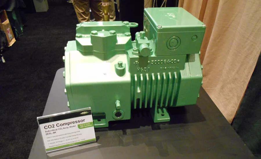 A semi-hermetic reciprocating compressor for subcritical CO2 applications from Bitzer.